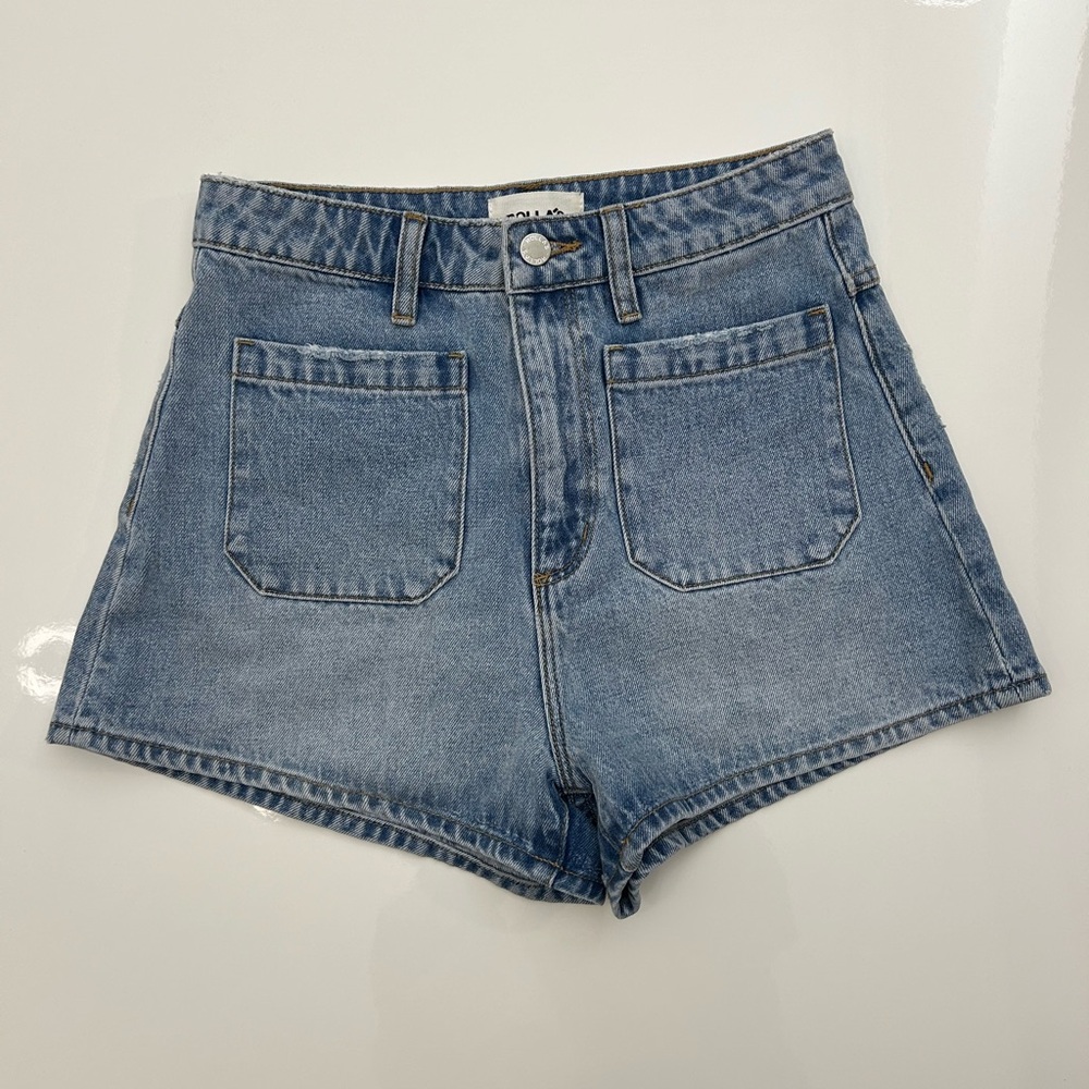 Rolla’s Dusters Denim Short Size 26 in Cove Blue; High Rise Slim